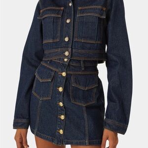 NEW Farm Rio Dark Denim High Waist Skort Sz S